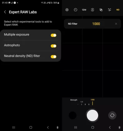 Exciting Update to Samsung Expert RAW Camera App Unveils Innovative ND Filter Feature
